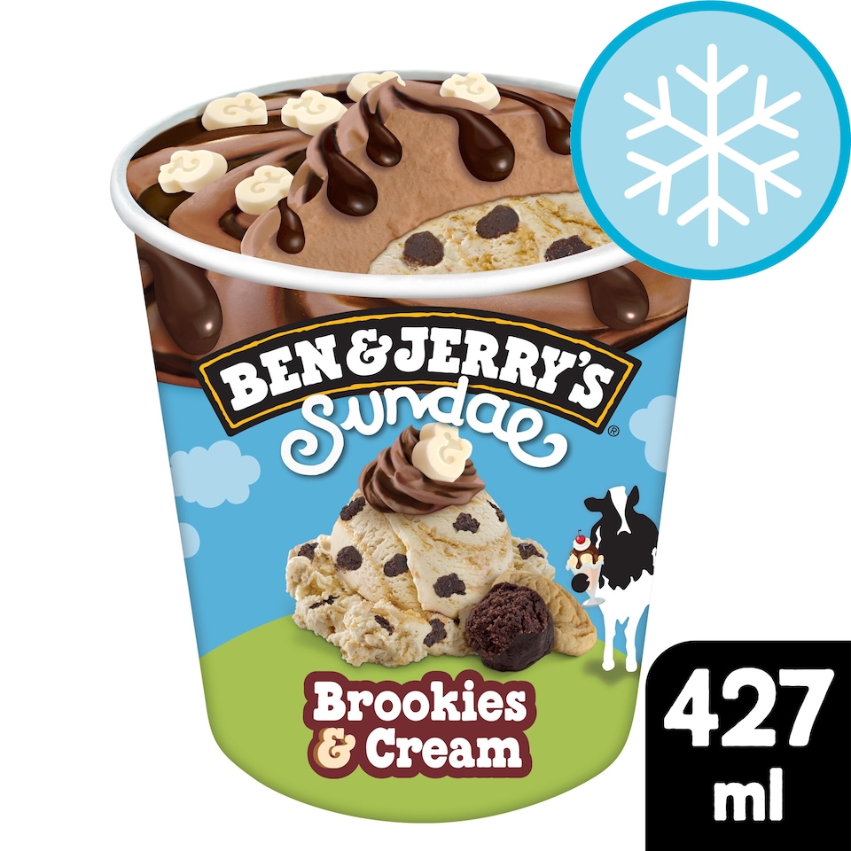 image 1 of Ben & Jerry's Sundae Brookies & Cream Ice Cream Tub 427ml