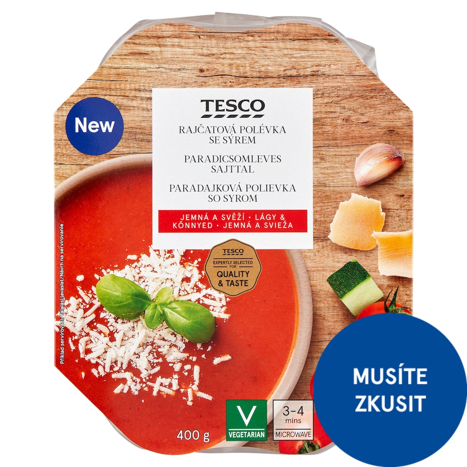 Tesco Rajčatová polévka se sýrem 400g