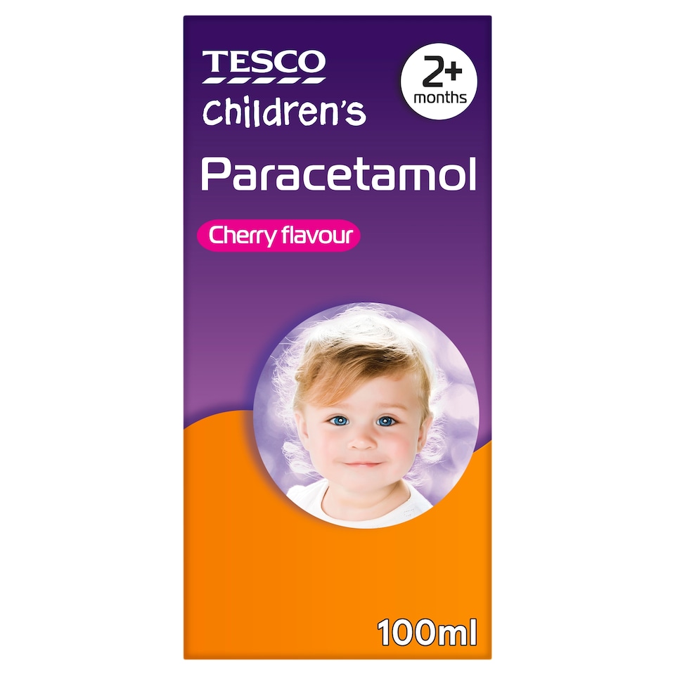 Tesco Children's Paracetamol Fever & Pain Relief - Cherry 100ml