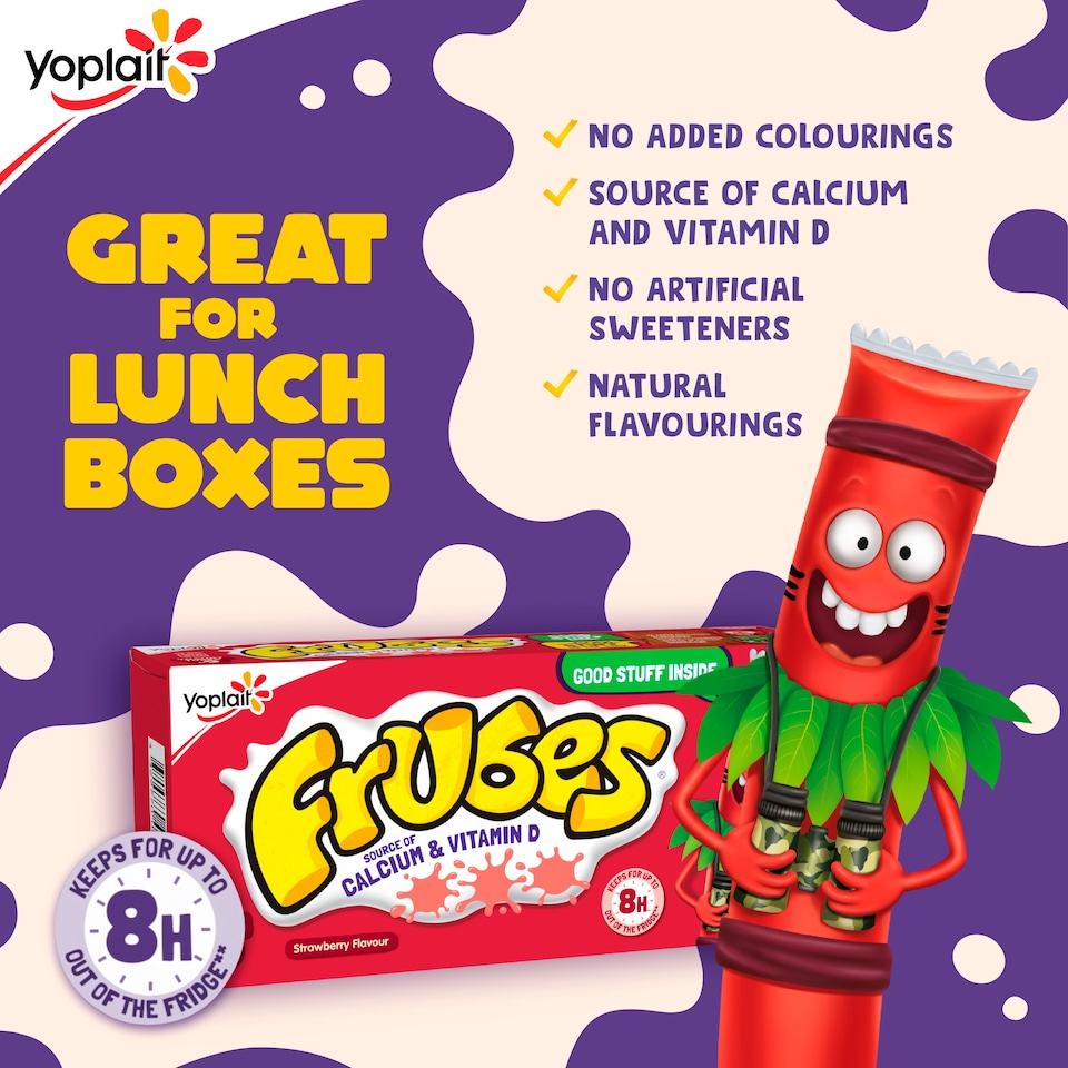 image 1 of Frubes Strawberry Kids Yoghurt Tubes Multipack 9x37g