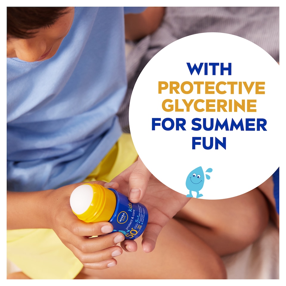 image 1 of NIVEA SUN Kids Protect & Care Sun Cream Roll-On SPF50+ 50ml