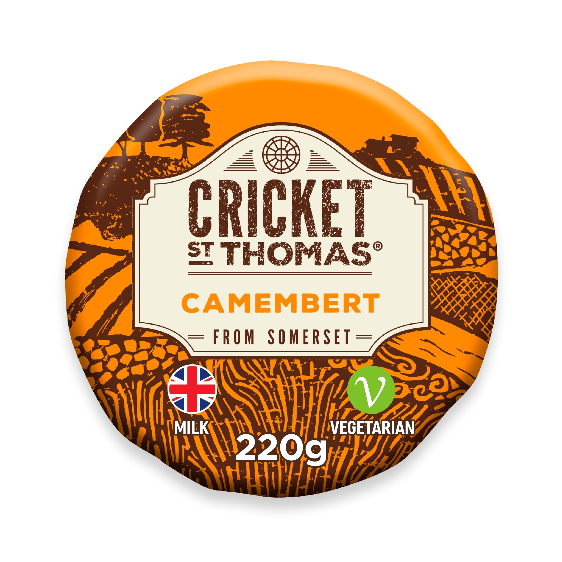 Cricket St Thomas British Camembert Cheese 220g