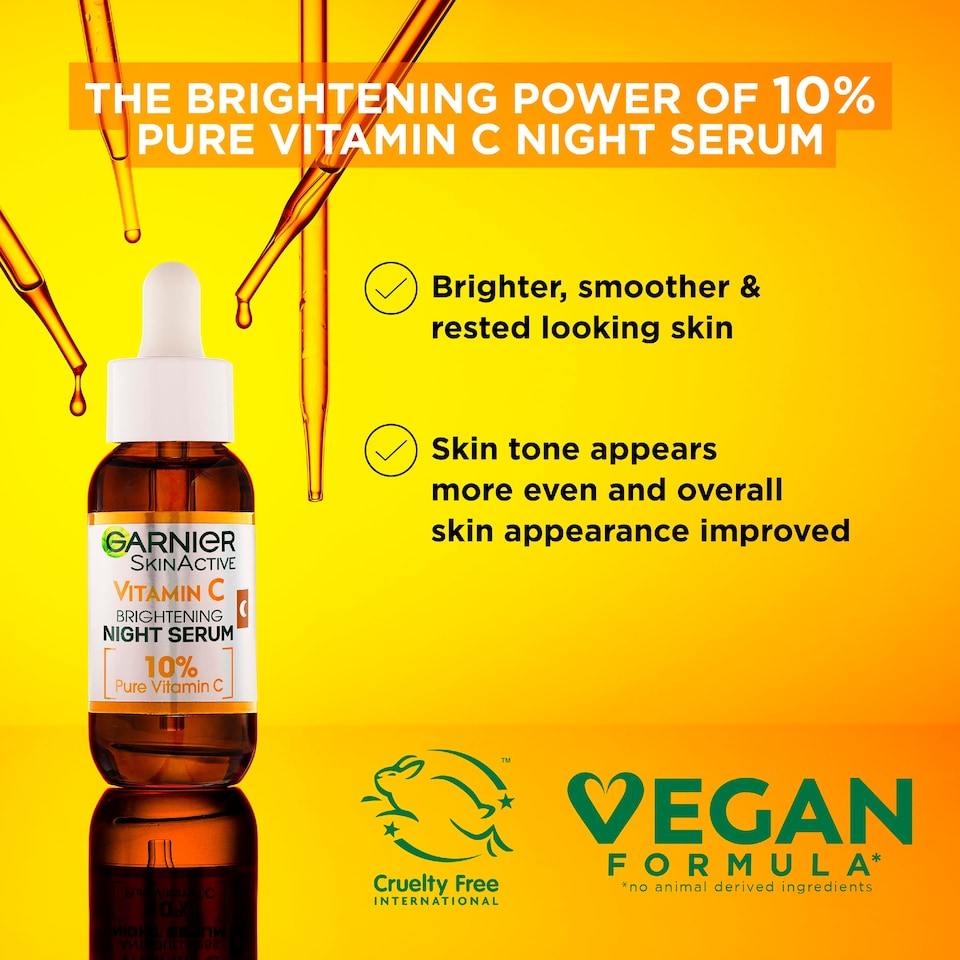 image 1 of Garnier Skin Active Vitamin C Night Serum 30ml