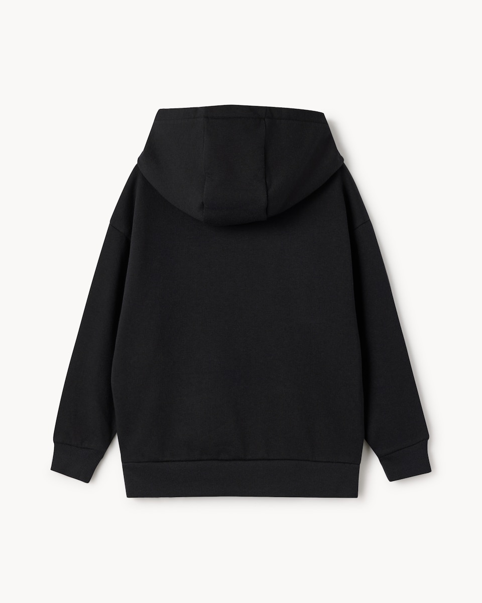 image 1 of Fortnite Cotton Rich Printed Hoodie in Black