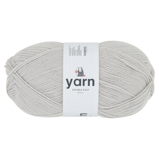 Korbond Dark Knit Yarn` Silver Grey Tesco Groceries