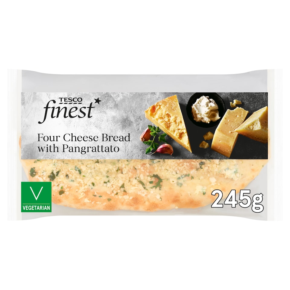 Tesco Finest Four Cheese Bread With Pangratatto 245G
