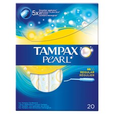 Tampax Pearl Applicator Regular Tampons 20 Pack