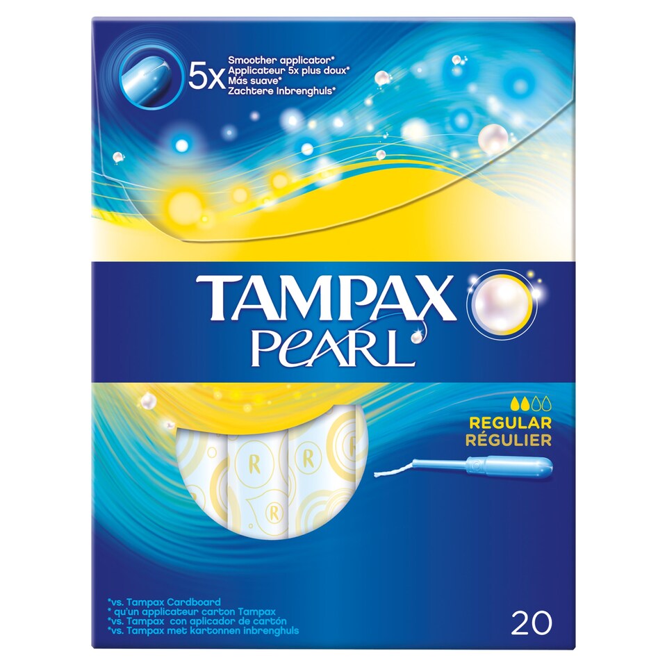 Tampax Pearl Applicator Regular Tampons 20 Pack