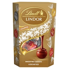 Lindt Lindor tej -, fehér és étcsokoládé lágyan olvadó töltelékkel 137 g 