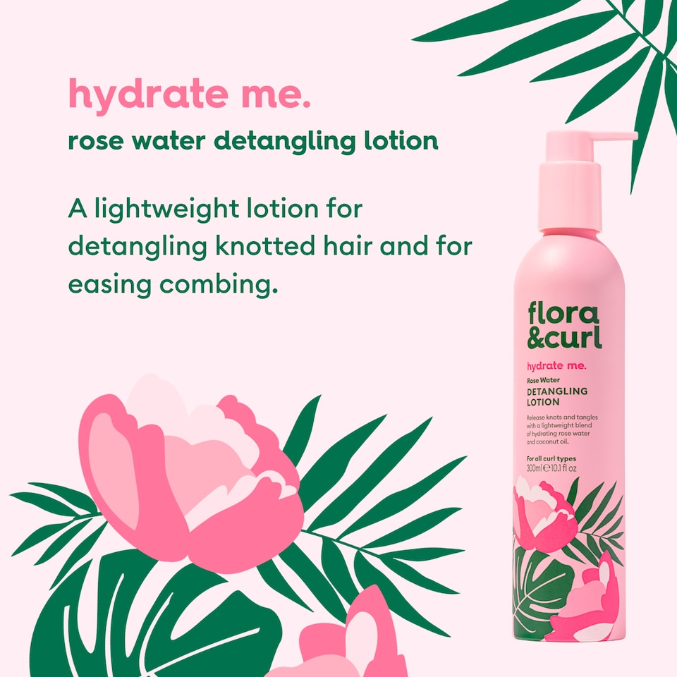 image 1 of Flora & Curl Rose Water Detangling Lotion 300ml