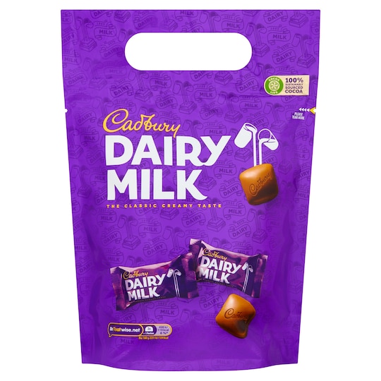 Cadbury Dairy Milk Chunk Pouch 350G - Tesco Groceries