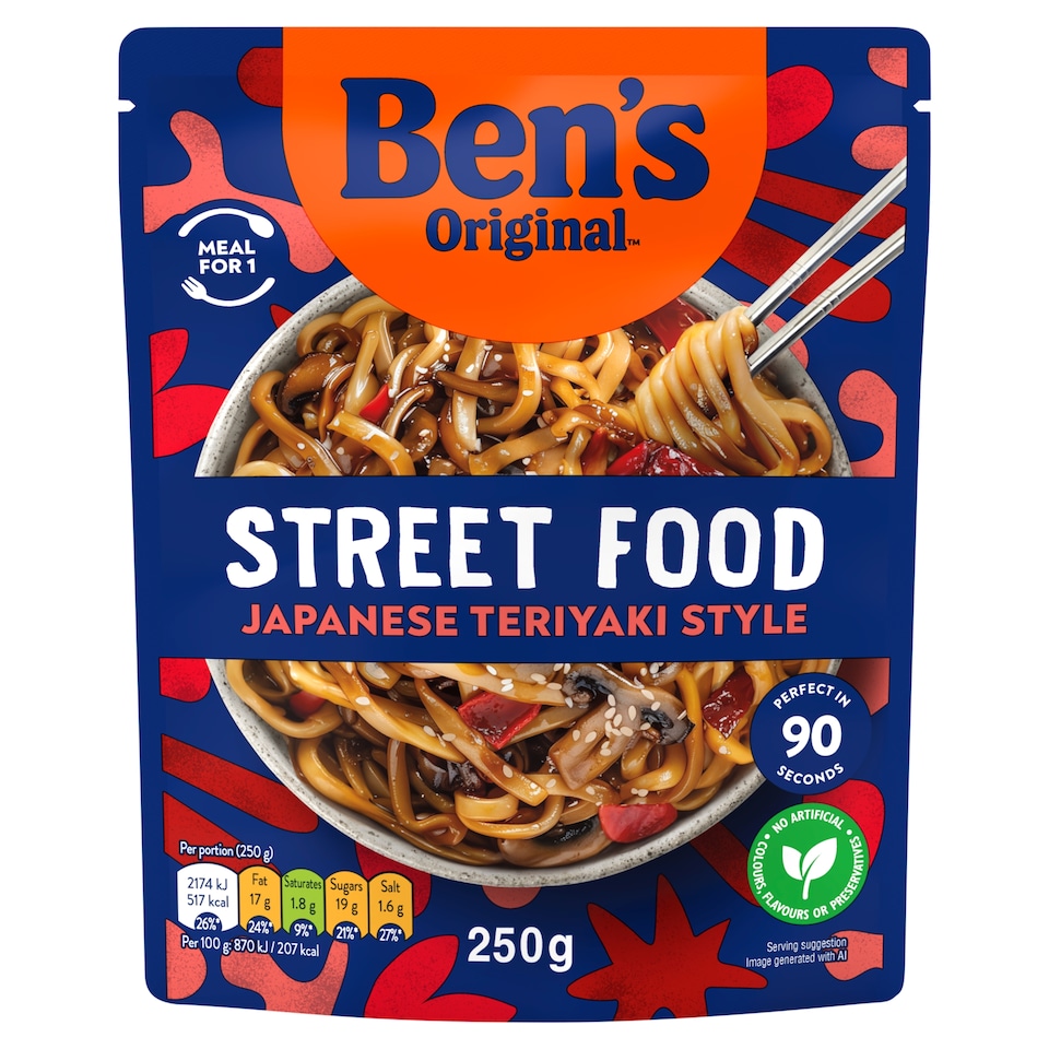 image 1 of Ben's Original Street Food Japanese Teriyaki Style Noodles 250g