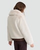 image 3 of F&F Faux Fur Aviator Jacket in Cream