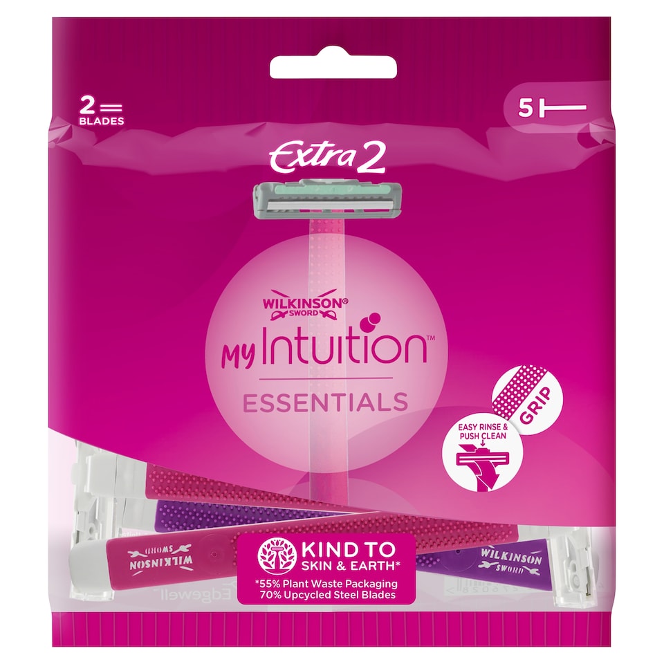 Wilkinson Sword Extra 2 Essential Womens Disposable Razors 5 Pack