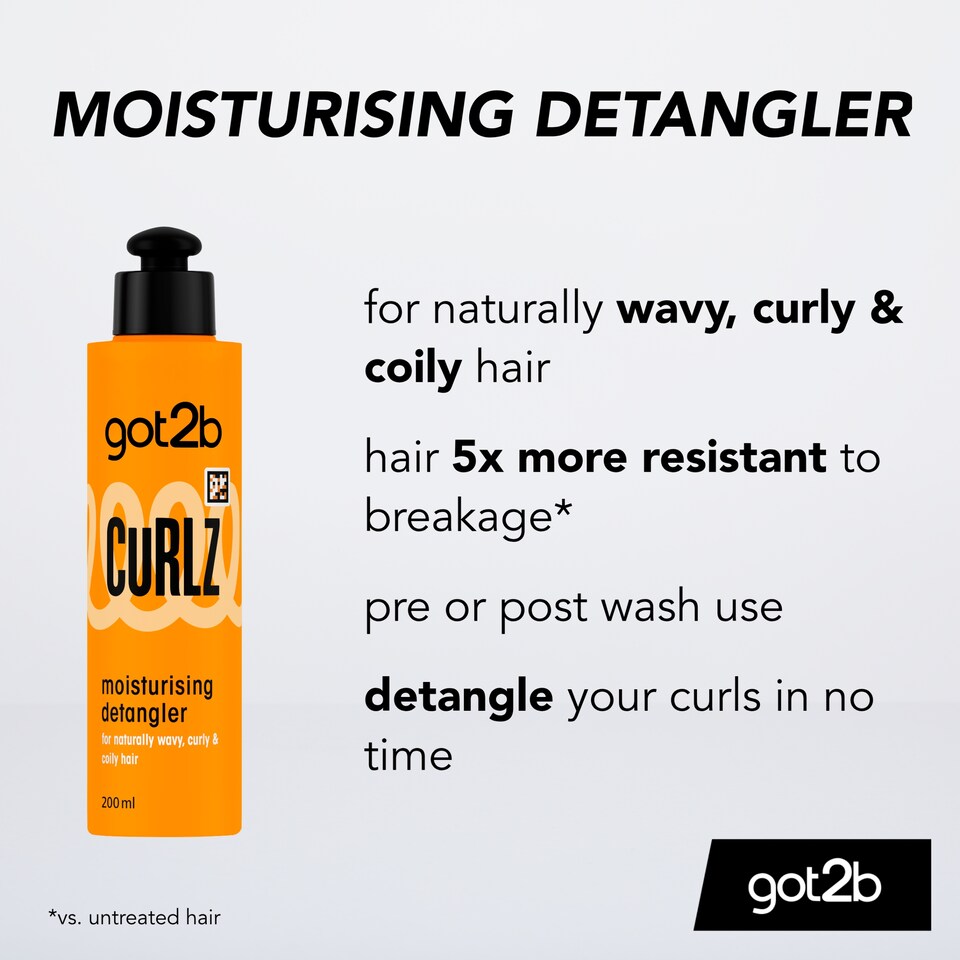 image 1 of got2b CURLZ Moisturising Detangler Cream 200ml