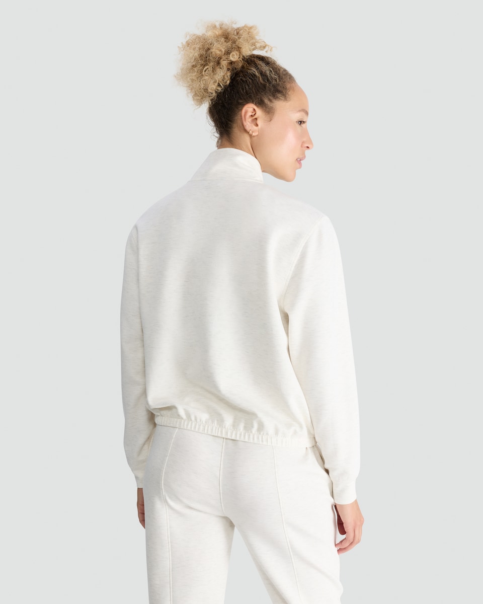 image 1 of F&F Active High Neck Jacket in Cream