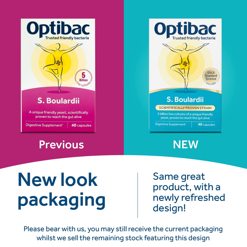 image 1 of Optibac Probiotics for Bowel Calm Capsules with Saccharomyces Boulardii 16s