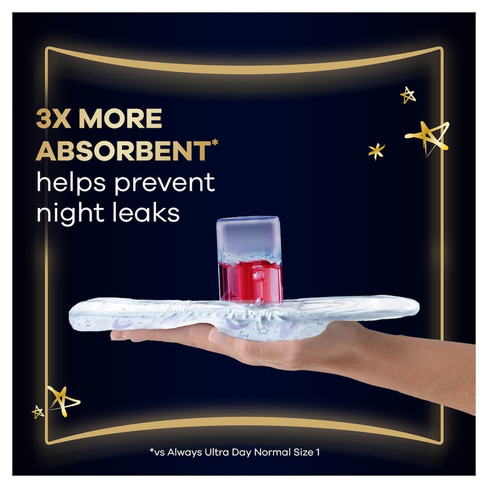 obrázok 1 z Always Ultra Secure Night hygienické vložky (veľkosť 4) vložky s krídelkami 6 ks]