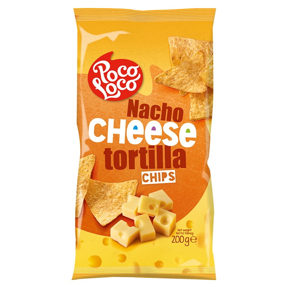 Poco Loco Tortilla sajtos ízesítésű kukoricachips 200 g