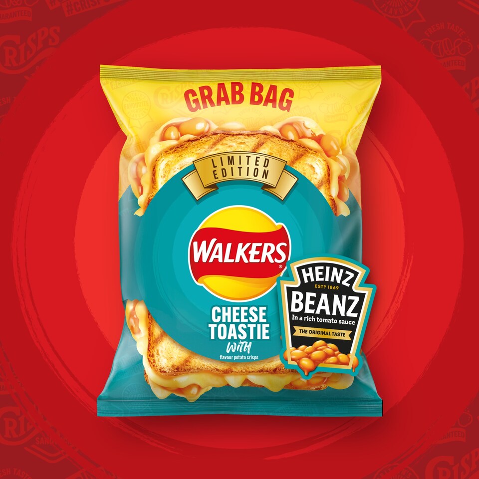 image 1 of Walkers Heinz Cheesey Baked Beans Grab Bag Crisps 45g