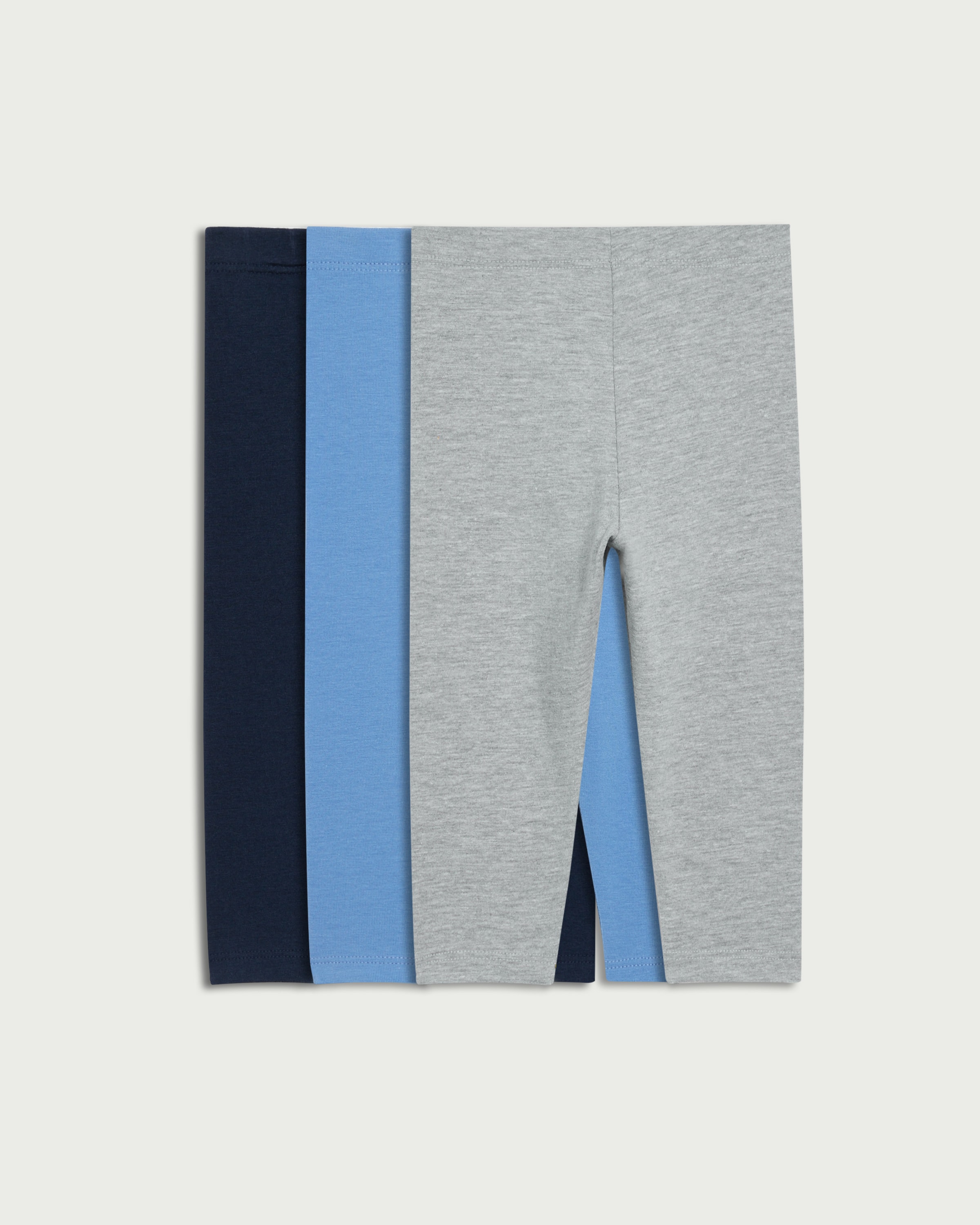 F&F Baby 3-Pack Cotton Rich Leggings in Blue