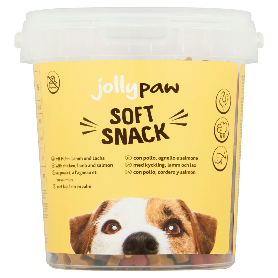 Jolly Paw Soft Snack Dog Food with Chicken, Lamb & Salmon 500g 