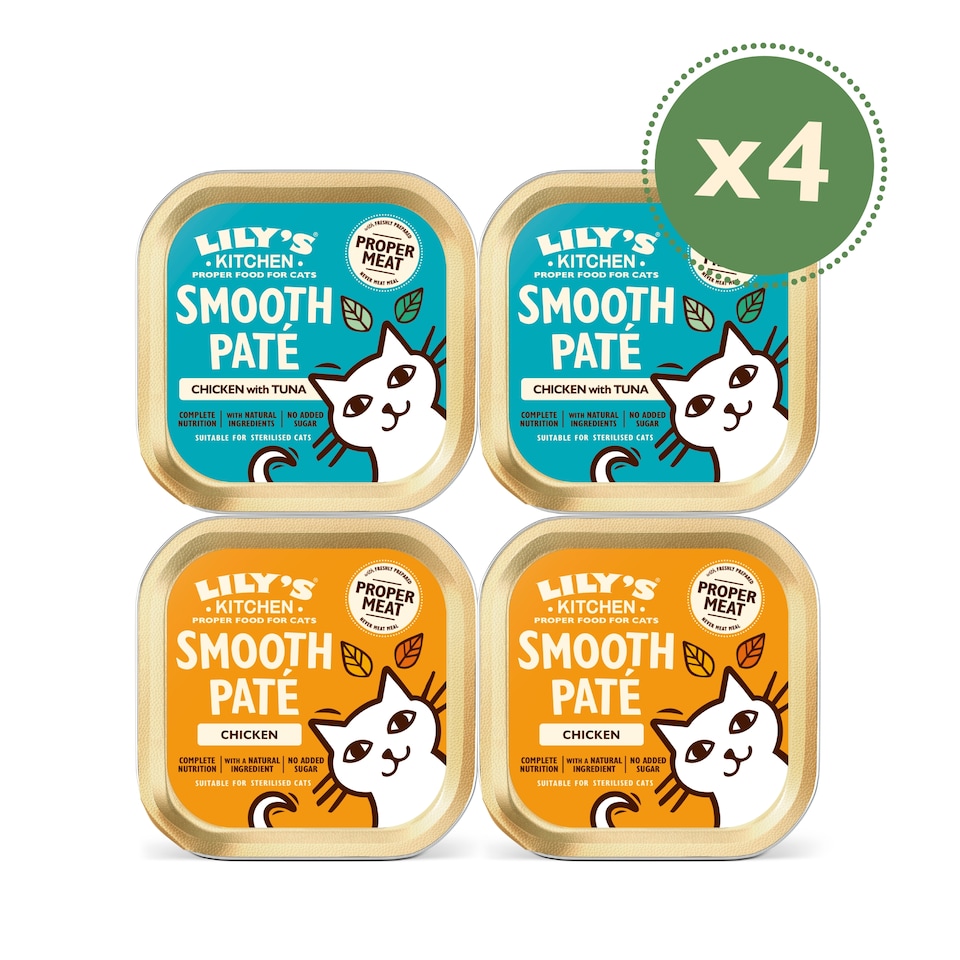 image 1 of Lily’s Kitchen Smooth Paté Multipack Complete Adult Cat Food 4x85g