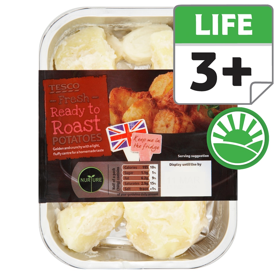 Tesco Ready To Roast Potatoes 320G