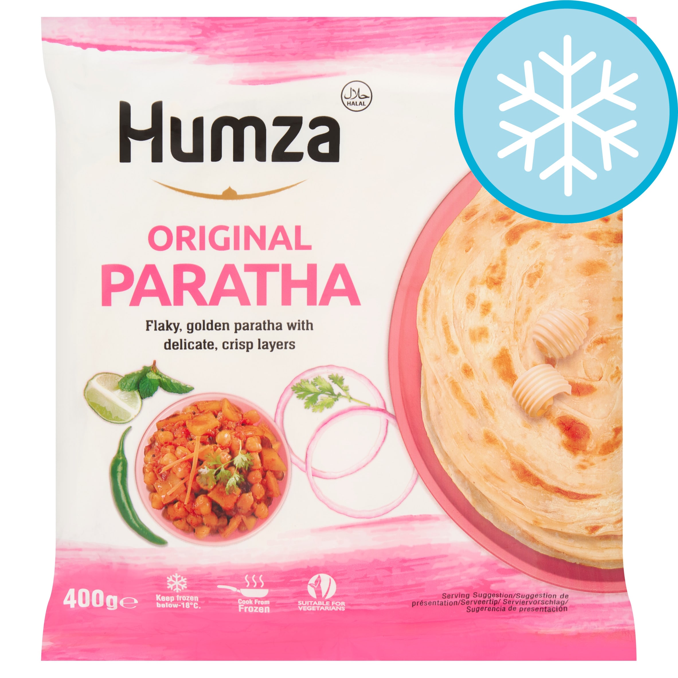 Humza 35 Humza Original Paratha 400g - Tesco Groceries