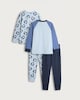 image 2 of F&F Boys 2-Pack Pure Cotton Football Print Pyjama Set in Multi