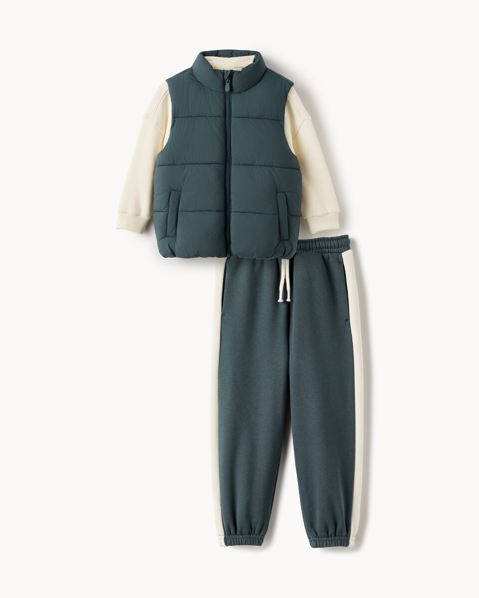 image 1 of F&F Boys 3-Piece Set in Teal