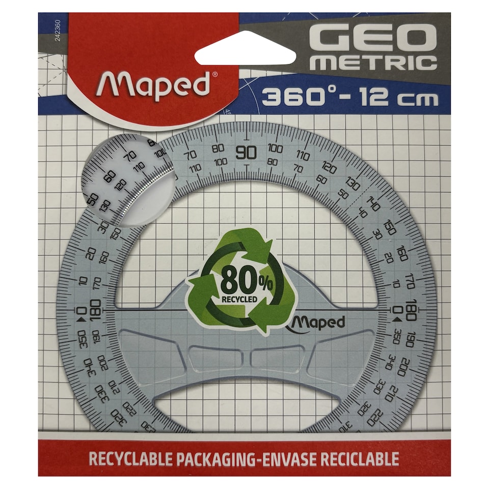 Maped Geometric műanyag szögmérő 360° 12 cm