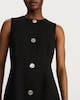 image 2 of F&F Sleeveless Button Detail Mini Dress in Black