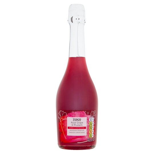 Tesco Sparkling Rose Grape & Rhubarb Drink 750Ml Tesco Groceries