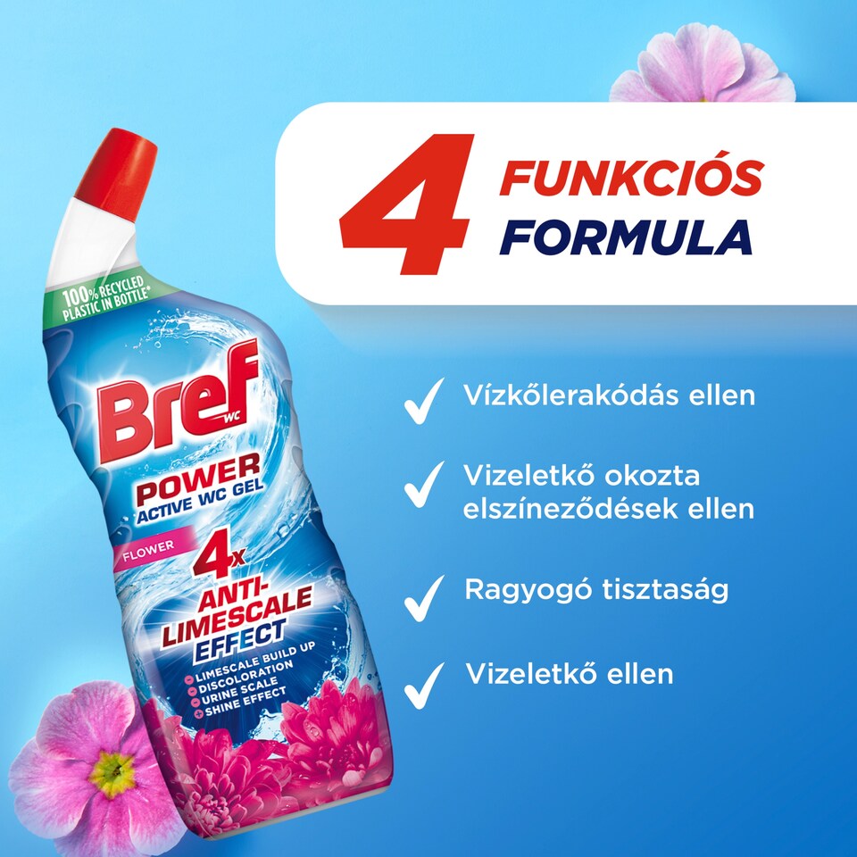 image 1 of Bref Power Active Flower Toilet Cleaner 750 ml