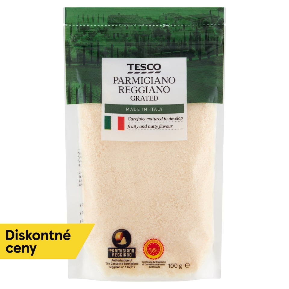 Tesco Parmigiano Reggiano strúhaný syr 100 g