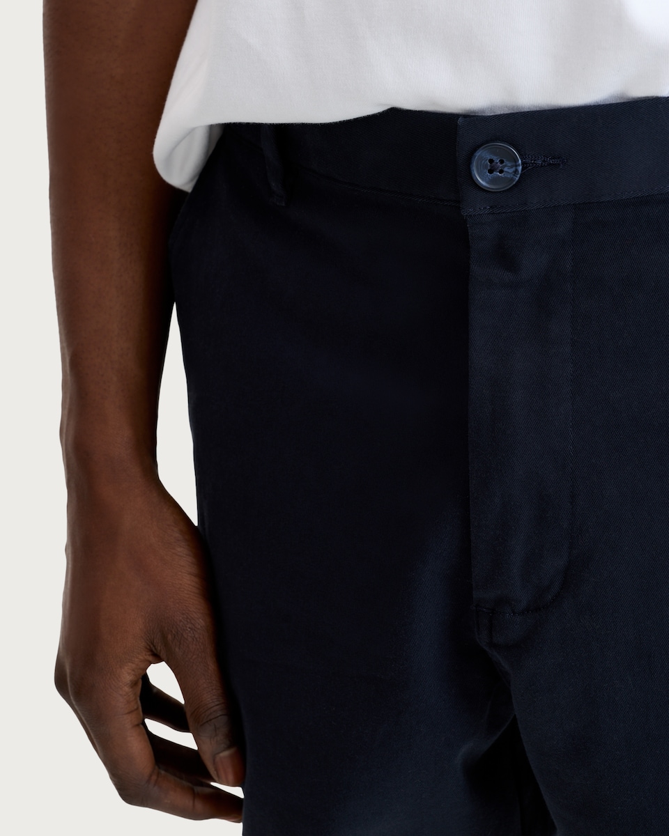 image 1 of F&F Cotton Rich Chino Shorts in Navy