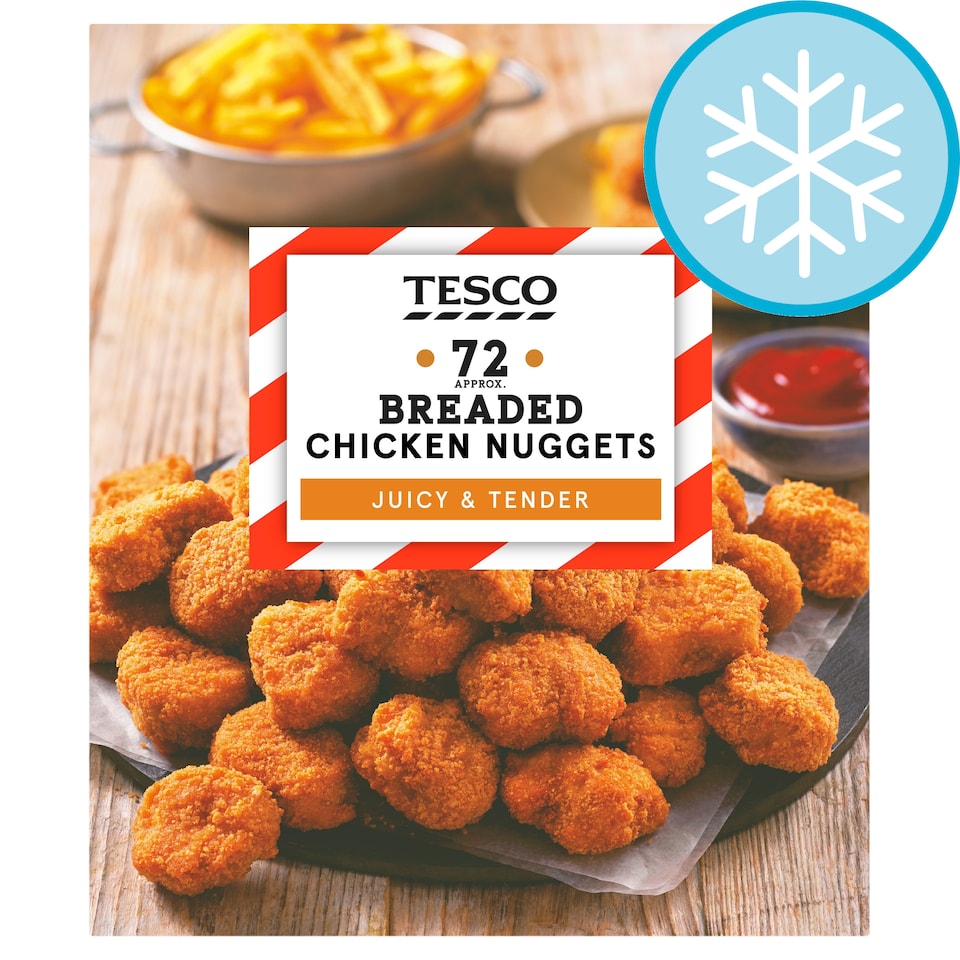 Tesco Breaded Chicken Nuggets 72 Pack 1kg