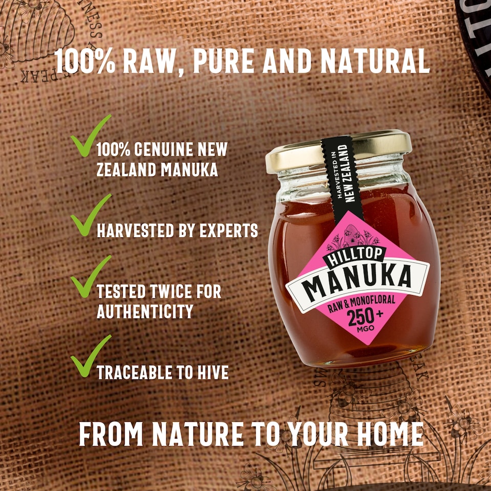 image 1 of Hilltop Premium Manuka Honey 250+ Mgo 225G