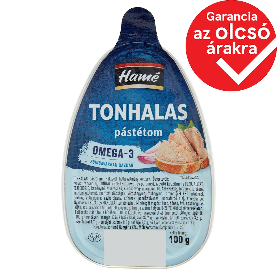 Hamé tonhalas pástétom 100 g