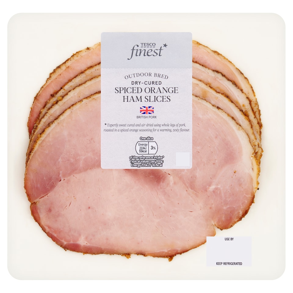 Tesco Finest Deli Spiced Orange Ham Slices 130g 