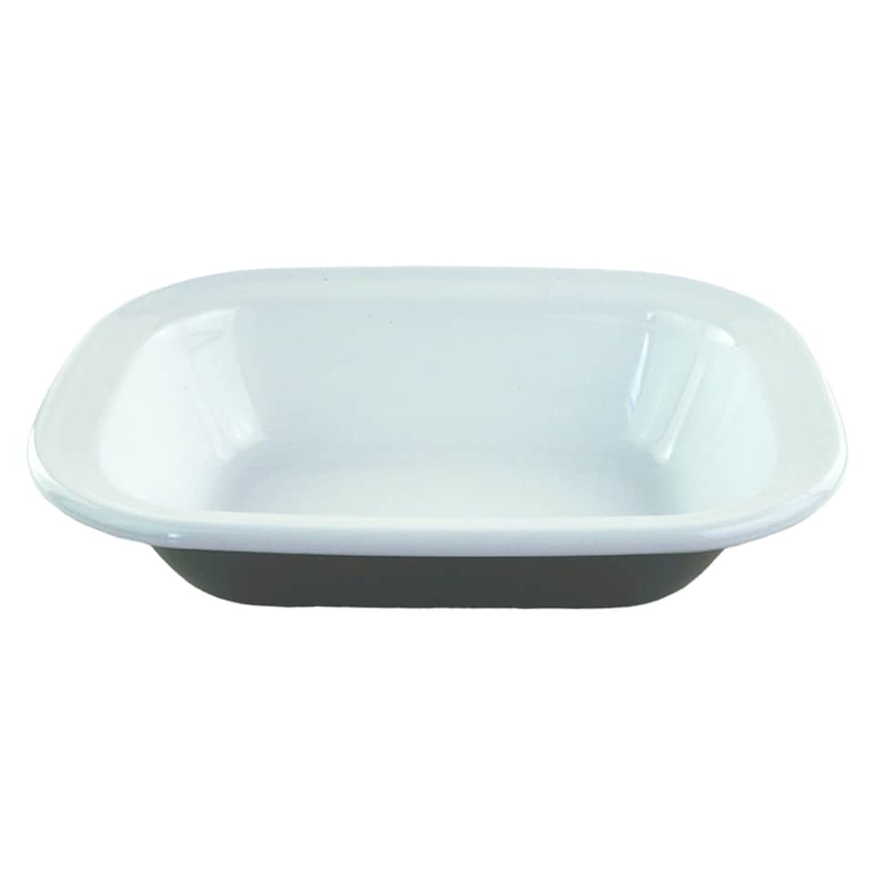 Tesco Slate Grey Enamel Rect Pie Dish 26cm 