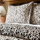 image 3 of Cosmo Living Mono Sketch Leaf Duvet Set Super King