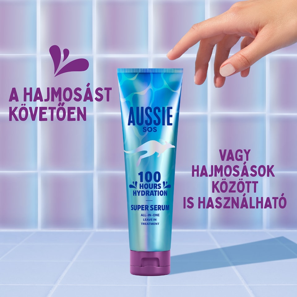 Aussie SOS Hajon Hagyható Super Szérum 160ml Száraz Hajra. Akár 100 Órás Hidratálás 1. kép