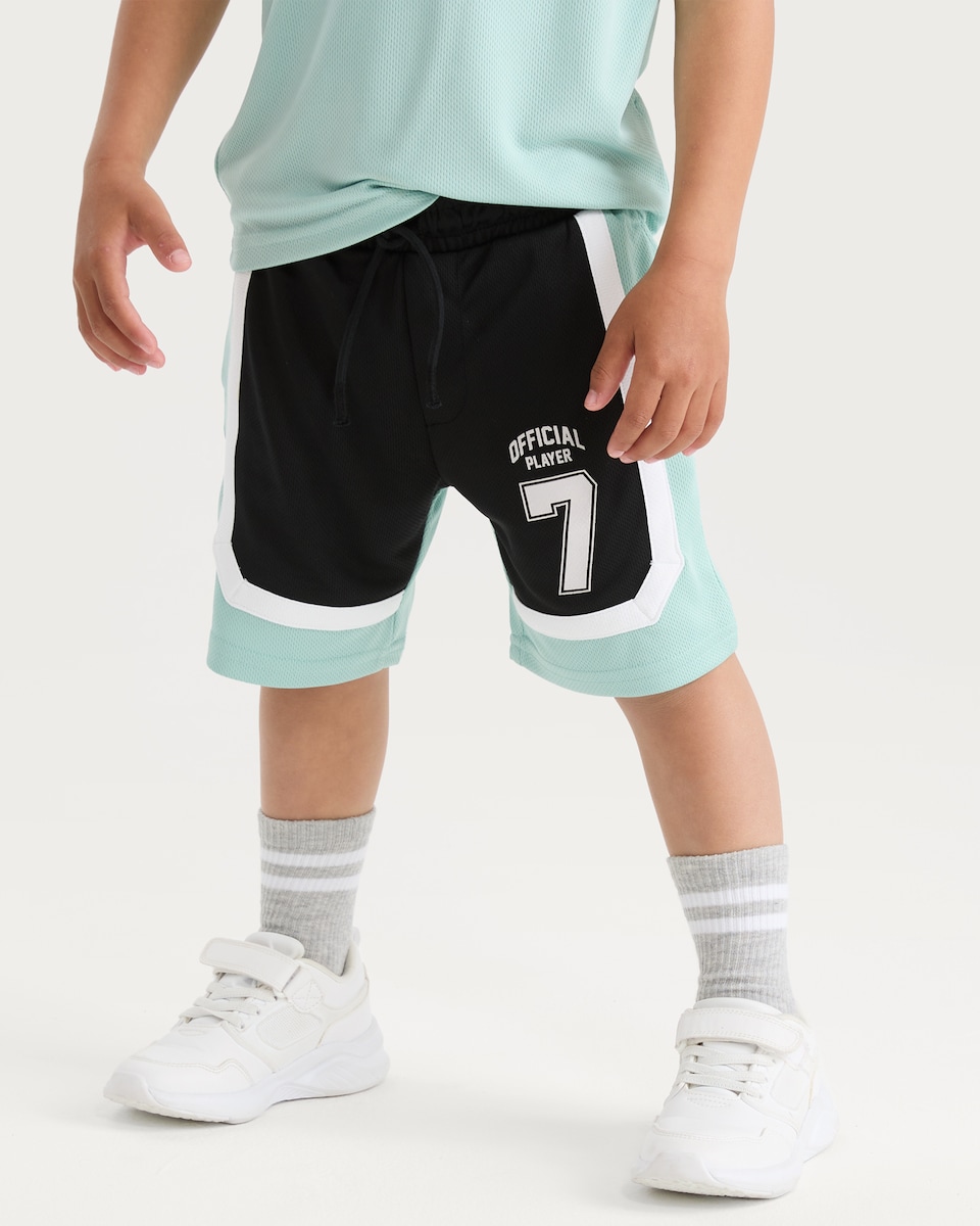image 1 of F&F Boys Legend Basketball Vest and Shorts Set in Aqua