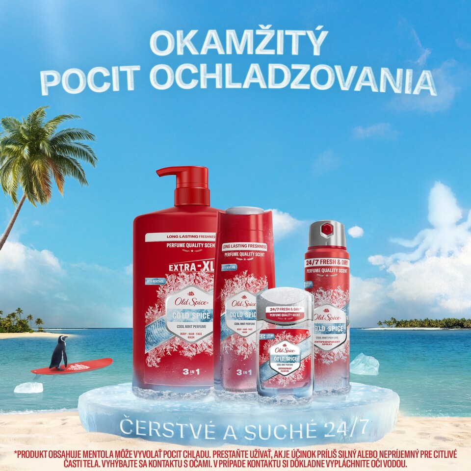 obrázok 1 z Old Spice Cold Spice 3 v 1 Pánsky Sprchový Gél A Šampón 400 ml