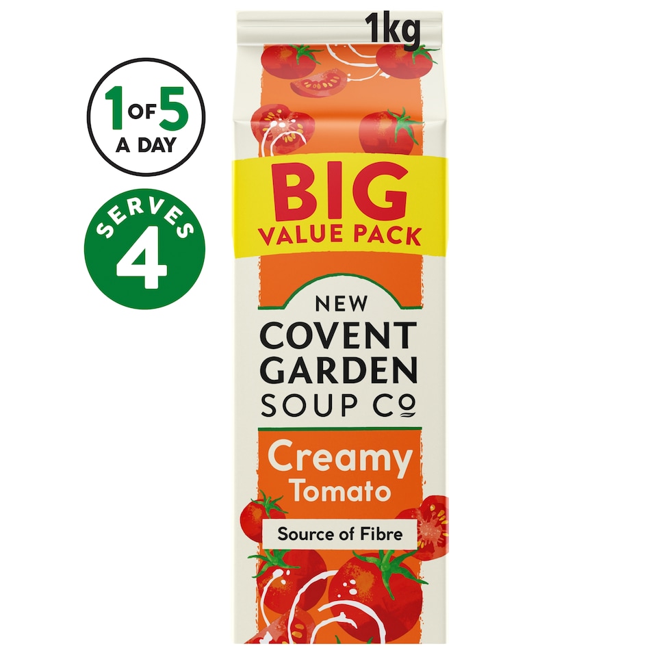 New Covent Garden Soup Creamy Tomato 1KG
