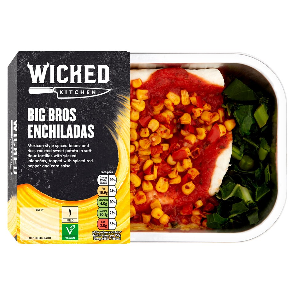 Wicked Kitchen Big Bros Enchiladas 450g Tesco Groceries