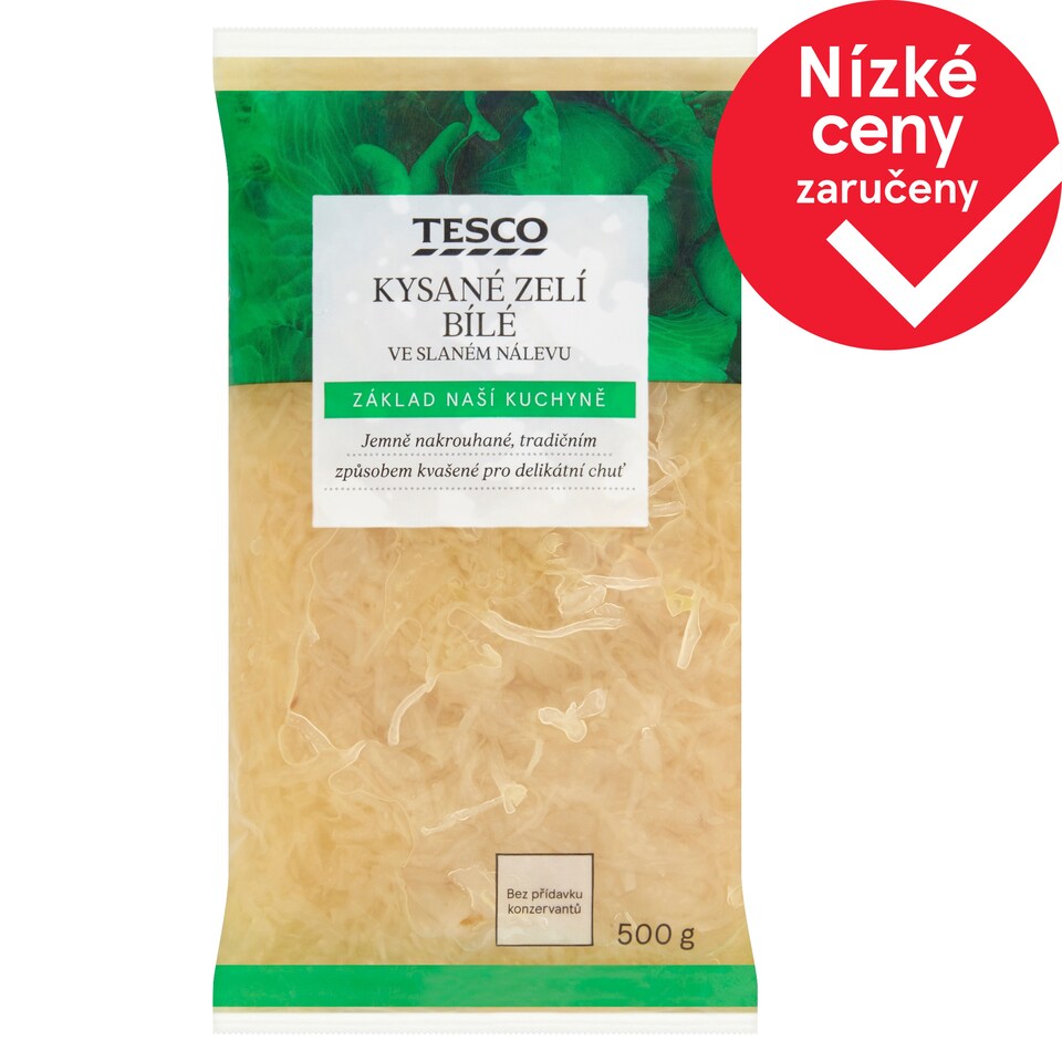 Tesco Fermented White Cabbage in Brine 500g
