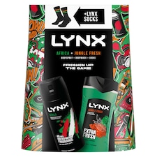 Lynx Africa Bodyspray, Jungle Fresh Body Wash & Socks Gift Set
